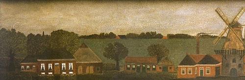 1, Molen 04427 d Molen van Hofman / Kiek-in-de-pot (Enumatil), Schilderij van P. Hofman 1897-1900, coll. B. Heijenga | Database Nederlandse molens