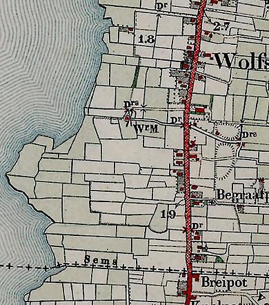 1, Molen 04420 q Polder Wolfsbarge &amp; Nw. Comp. (Wolfsbarge), Top. kaart 1915 | Database Nederlandse molens