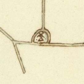 Molen 16310 (spinnekop) (Broek/ De Broek), Detail kaart van ca. 1750 | Database Nederlandse molens