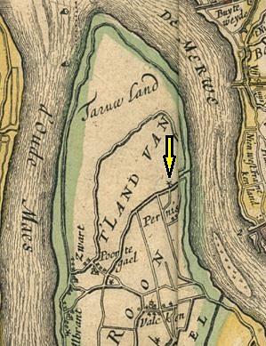 Molen 16358 (wip-korenmolen) (Pernis), Blaeu, 1645, kaart van Delfland, Schieland en eilanden ten zuiden van de Maas | Database Nederlandse molens