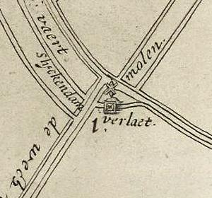 Molen 17362 (wipmolen) (Woerdense Verlaat), Detail kaart 1647, invent.nr. 2285 (Nationaal Archief) | Database Nederlandse molens