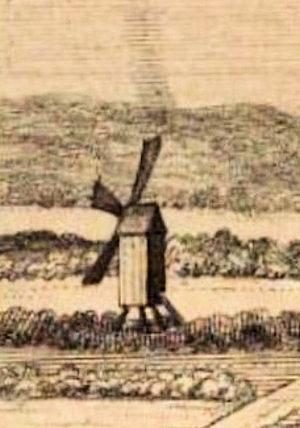 Molen 17381 Molen van Haamstede (Burgh-Haamstede), Detail van onderstaande prent | Database Nederlandse molens