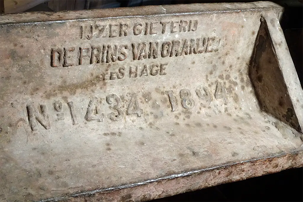 1, As 1434, De Prins van Oranje, Jan de Witte (30-3-2022)As fabrikaat met nummer. | Database Nederlandse molens