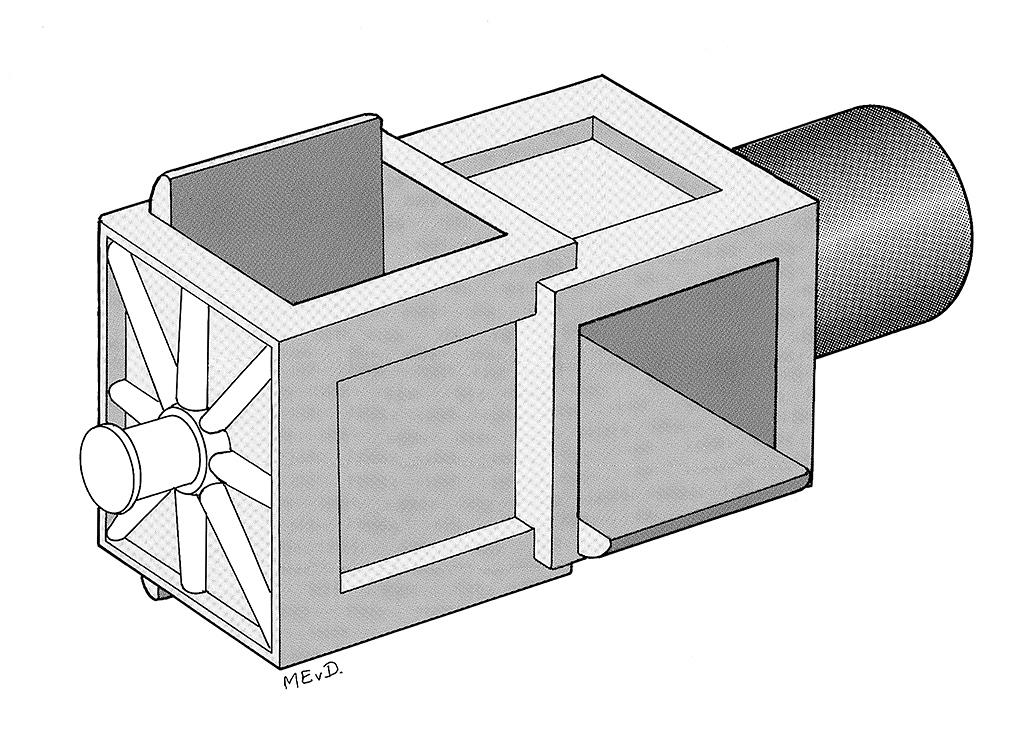1, As g.n., Smulders, Martin E. van Doornik (eigen tekening 2-9-1987) | Database Nederlandse molens