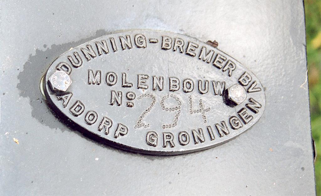 1, Roede 294, Bremer/Dunning, Martin E. van Doornik (4-11-2004) | Database Nederlandse molens