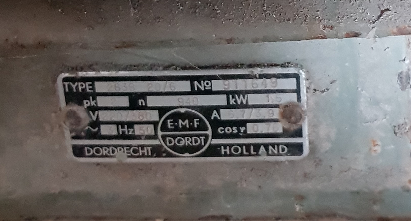 4, Motor 911649, E.M.F. Dordt, Pieter Zuijkerbuijk (23-03-2019) | Database Nederlandse molens